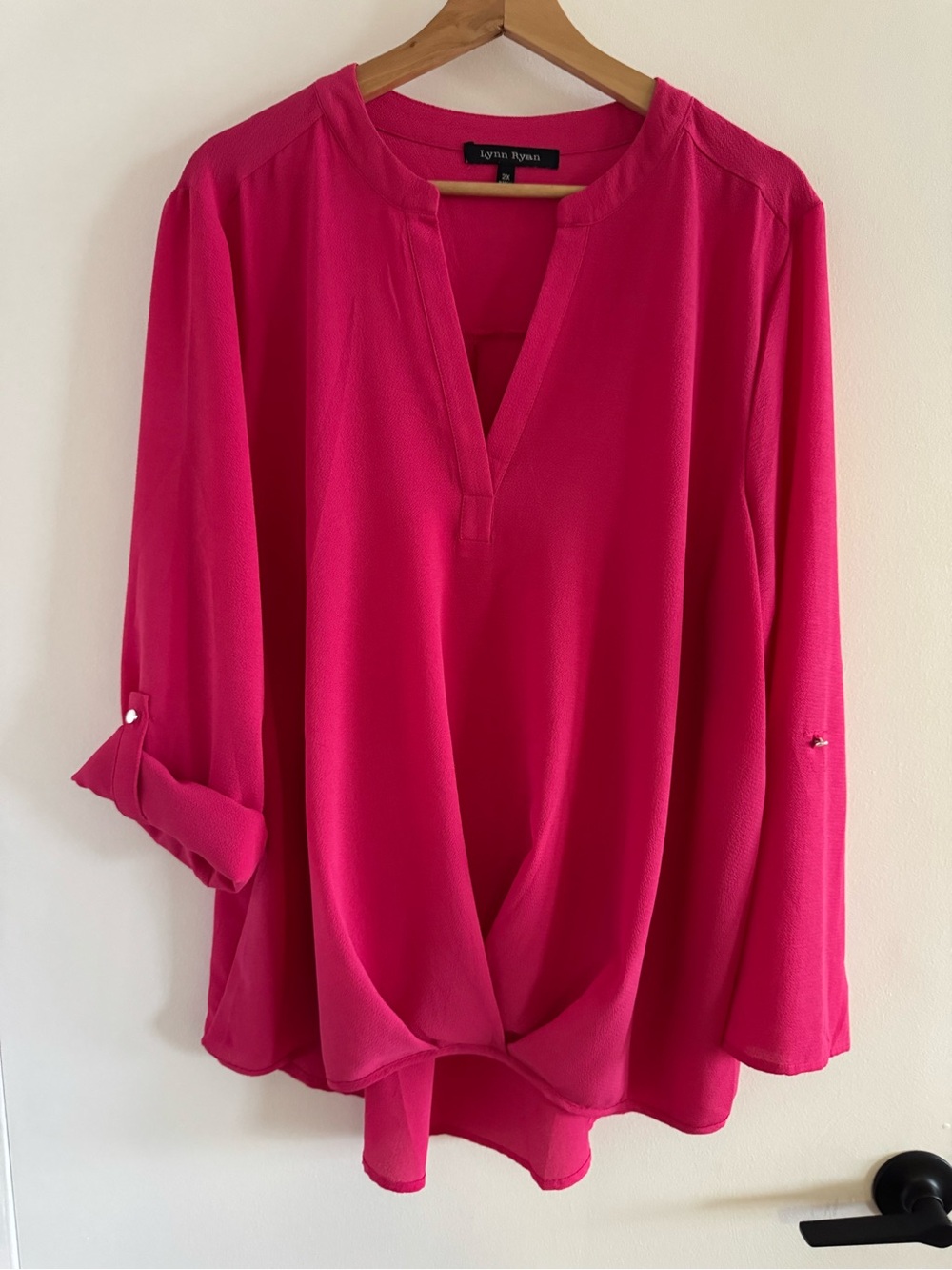 Lynn Ryan Women's Hot Pink V-Neck Tunic